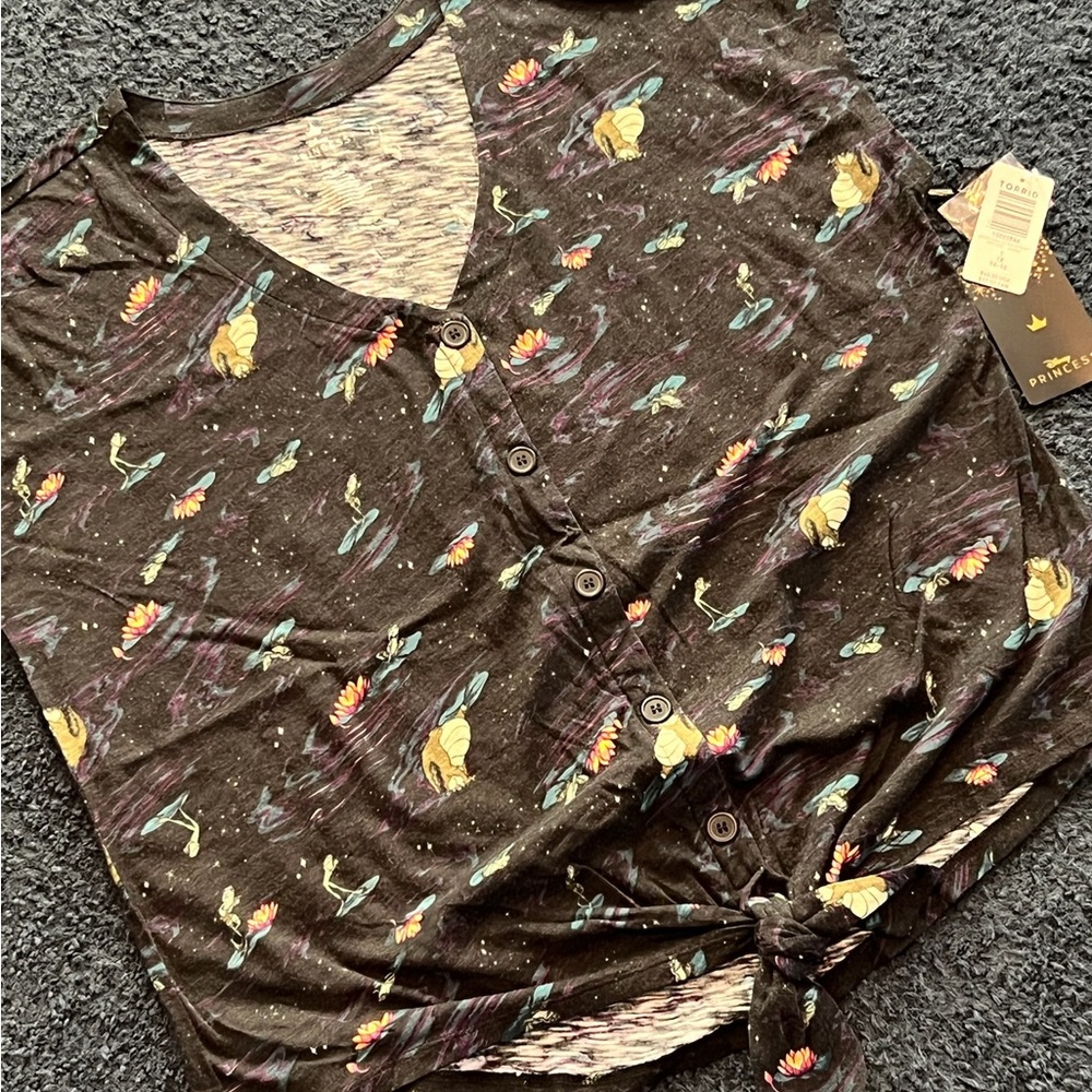 Disney Princess & the Frog - Tiana Button-Up Top with Tie Front